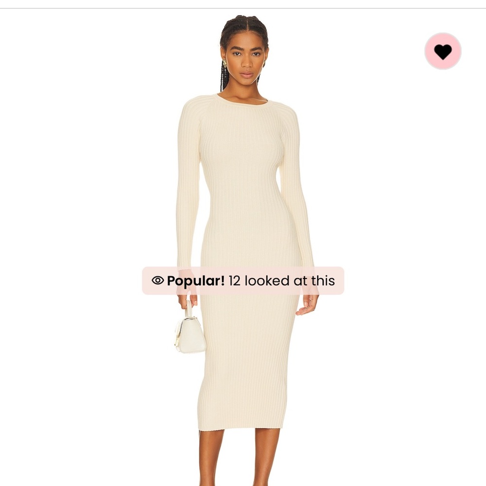 NWT Bardot Midi Open Back Dress - Ivory